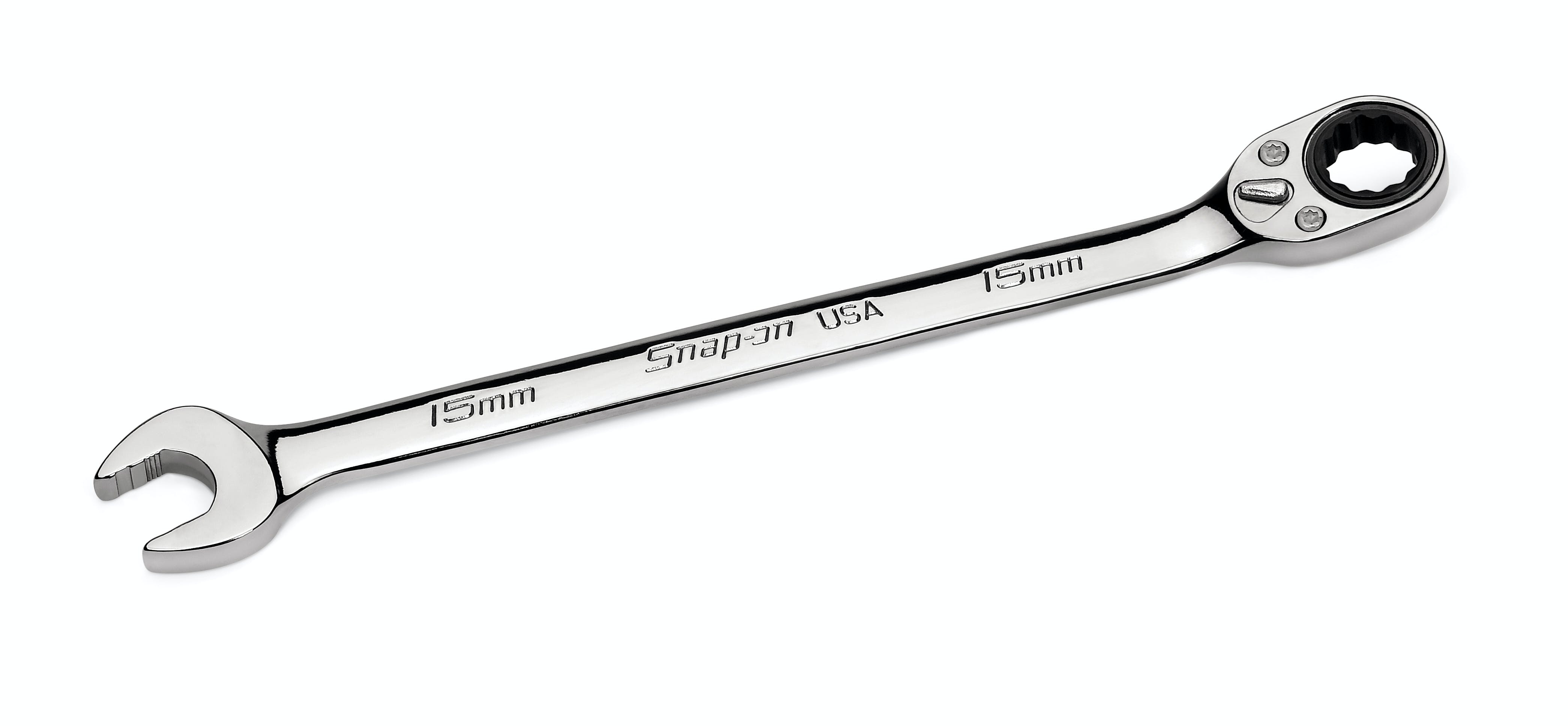 15 mm 12-Point Flank Drive® Plus Reverse Ratcheting Combination Wrench | SOXRRM15A 15 mm 12-Point Flank Drive® Plus Reverse Ratcheting Combination Wrench | SOXRRM15A